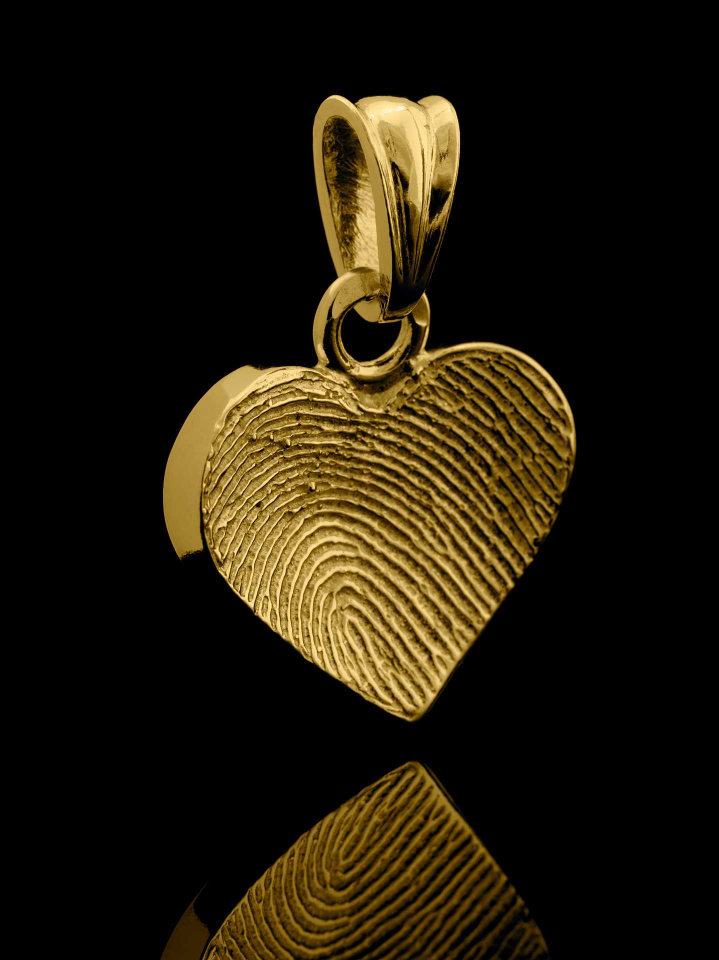 Herz als Fingerprint in Gelbgold